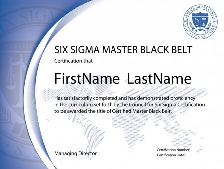 Six Sigma Master Black Belt Certification